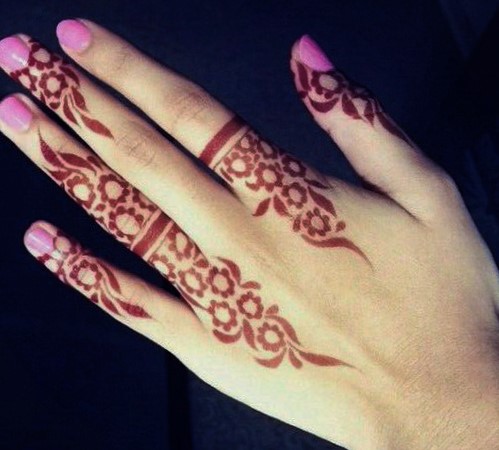 Latest Finger design mehndi for wedding.