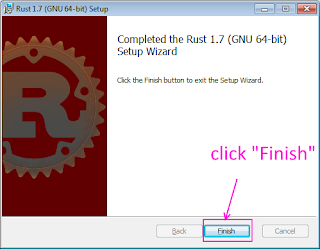 Rust install rust lang on windows 7 tutorial screenshot 6