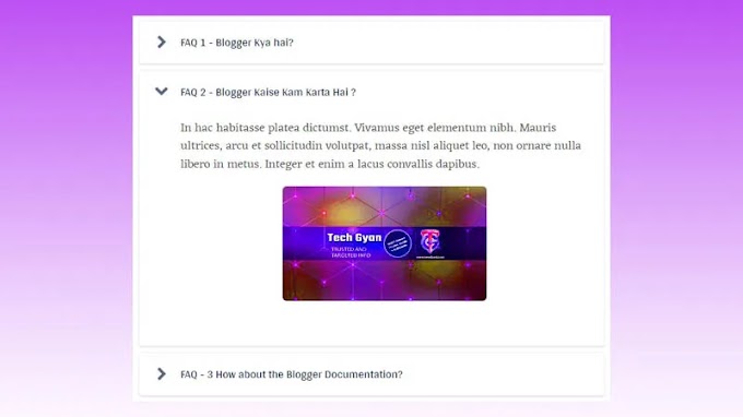 Stylish FAQ Accordion Widget For Blogger |  jQuery 