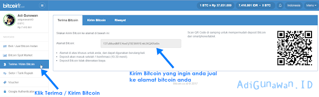 Cara Menjual Bitcoin di Indodax.com