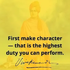 Character is the highest duty you can perform