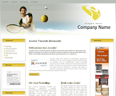 Tennis - шаблон для Joomla 1.5