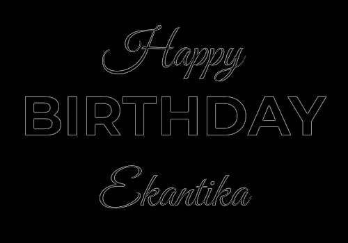 Happy Birthday Ekantika (Animated GIF)