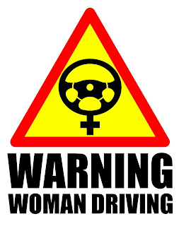 warning woman driving