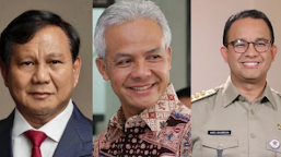 Gubernur Jawa Tengah Ganjar Pranowo unggul atas Menteri Pertahanan Prabowo Subianto