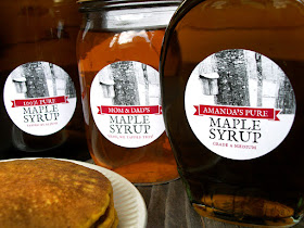 Custom Tree Tapping Maple Syrup jar labels