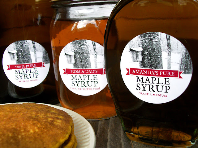 Custom Tree Tapping Maple Syrup jar labels