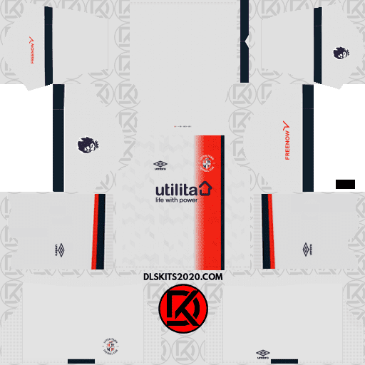 Luton Town FC 2023-2024 Kits Released Umbro - Dream League Soccer Kits (Away)