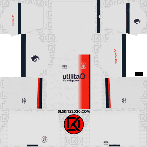 Luton Town FC 2023-2024 Kits Released Umbro - Dream League Soccer Kits (Away)