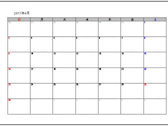 [最も共有された！ √] 2017 4月 カレンダー 357733-2017 4�� カレンダー