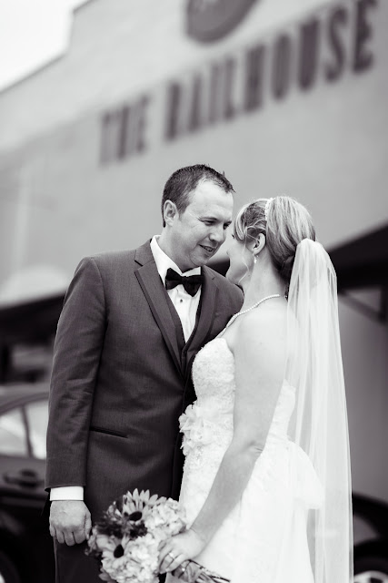 This picture reminds me of a Henry Bogart picture, the man enamored with the woman.  But here it is Andy and Lauren.  He only has eyes for her.  oh, the anticipation of getting married!  Set at the Hall at the Railhouse located in Norman, OK during the fall of 2016.