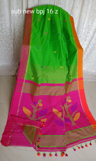 Handloom Jamdani Silk Cotton Sarees