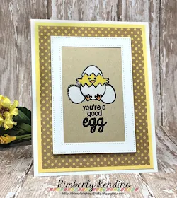 Sunny Studio Stamps: A Good Egg Easter Chick Card by Kimberly Rendino