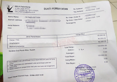 Surat Keterangan Bebas Narkoba