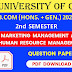 CU B.COM (Honours and General) Second Semester Marketing Management and Human Resource Management Question Paper 2023 | B.COM (Honours and General) Marketing Management and Human Resource Management 2nd Semester Calcutta University Question Paper 2023