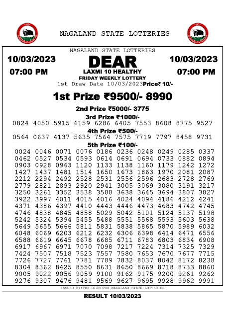 nagaland-lottery-result-10-03-2023-dear-laxmi-10-healthy-friday-today-7-pm