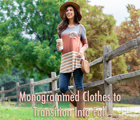 monogrammed layering tunic for fall