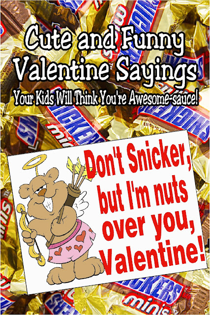 Pass out the best class valentine's this year with these cute and funny sayings for Valentines. With ideas like "I'm nuts over you" to "Your Friendship Makes My Heart Pop" you'll find the best treat for your loved ones. #printablevalentines #valentinesday #classvalentine #diypartymomblog