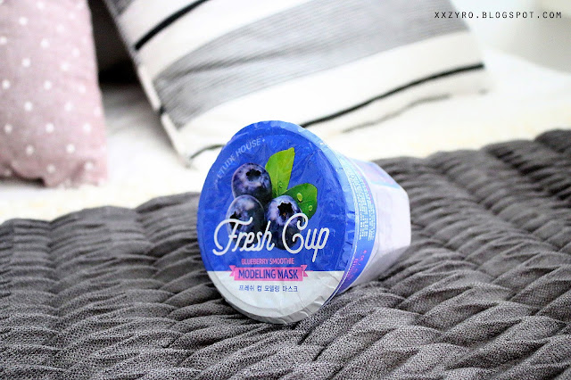 Etude House Fresh Cup Blueberry Smoothie Modeling Mask, Etude House Fresh Cup Modeling Mask, Etude House, Review, Fresh Cup Modeling Mask, Modeling Mask, Rubber Mask, Etude House Fresh Cup, Etude House Modeling Mask, Strawberry, Blueberry, Aloe Vera