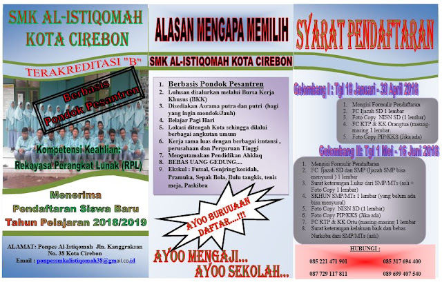 Pendaftaran Siswa Baru SMK Al-Istiqomah
