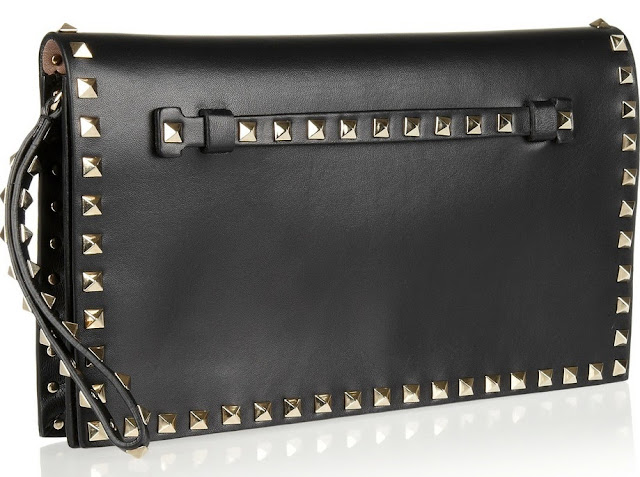 Black Valentino Rockstud Clutch