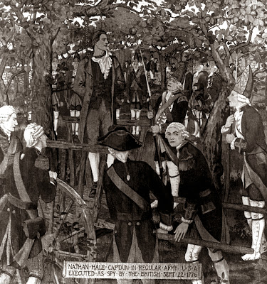 Nathan Hale executed as spy by the British