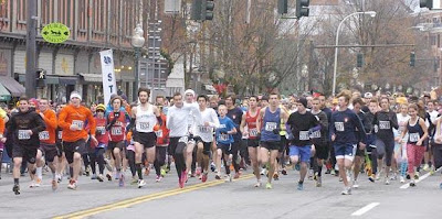 Start of the 2011 Christopher Dailey Turkey Trot, Saratoga Springs, NY.

The Saratoga Skier and Hiker, first-hand accounts of adventures in the Adirondacks and beyond, and Gore Mountain ski blog.