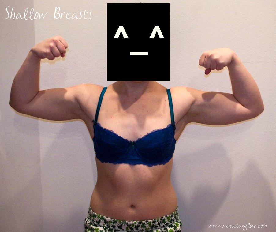 Venusian*Glow: Muscular Shallow Breasts Bra Metamorphosis: 32A to 28DD