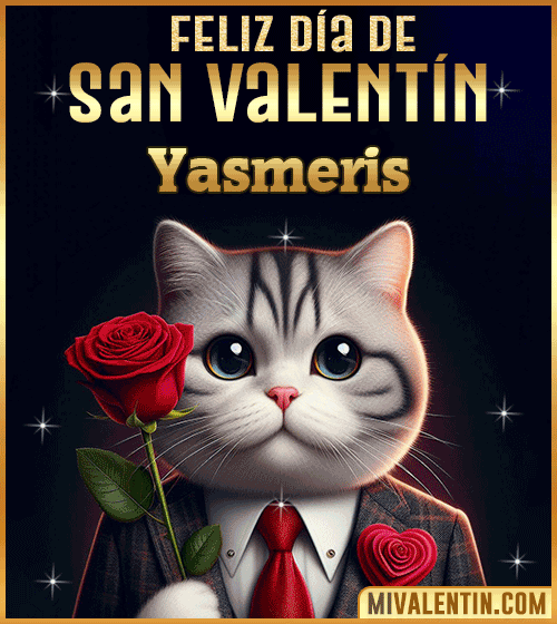 Gif con Nombre de feliz día de San Valentin Yasmeris