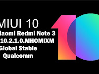 Download ROM Xiaomi Redmi Note 3 Qualcomm MIUI V10.2.1.0.MHOMIXM Global Stable