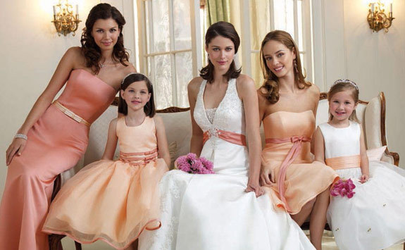 Peach bridesmaid dresses