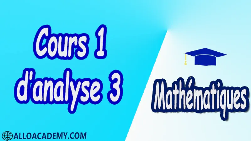 Cours 1 d’analyse 3 PDF Mathématiques, Maths, Analyse 3, Formule de Taylor et applications, Développement limité et applications, Courbes paramétrées et courbes polaires, Nombres Réels, Nombres complexes, Forme polaire des nombres complexes, Puissances et racines des nombres complexes, Propriétés topologiques, Analyse Complexe, Fonction complexe, Fonctions Holomorphes, Fonctions Complexes, Intégration Complexe, Séries numériques réelles, Séries numériques complexes, Calcul des résidus, Cours , résumés , exercices corrigés , devoirs corrigés , Examens corrigés, Contrôle corrigé travaux dirigés.