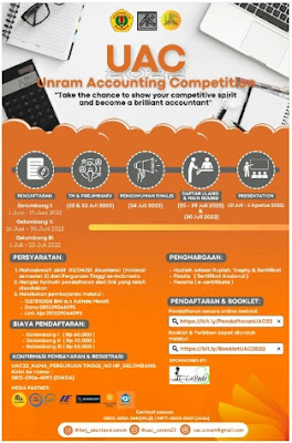 Kompetisi Nasional Unram Accounting Competition UAC 2022 D3/D4/S1 Akuntansi