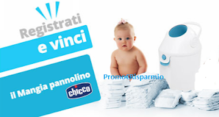 Logo Vinci gratis 10 Mangia pannolini Chicco