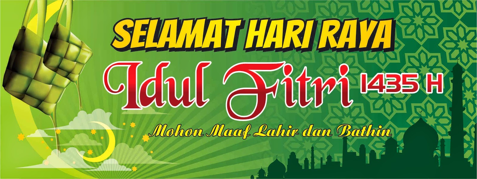 MI HAYATUL ISLAM: Spanduk Banner Selamat Hari Raya CDR