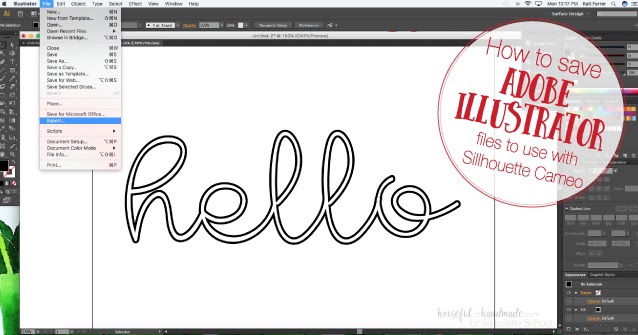 Saving Adobe Illustrator Files For Silhouette Studio Svg And Dxf Silhouette School