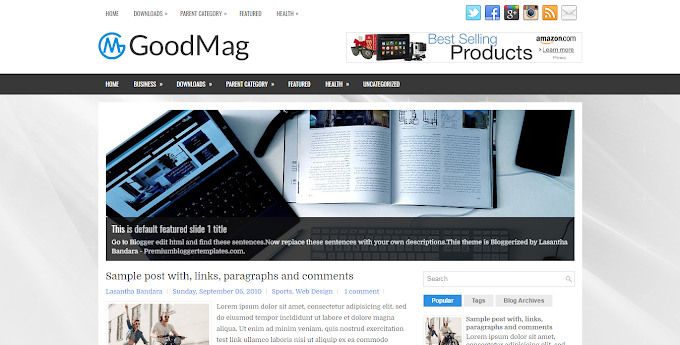 GoodMag Blogger Template