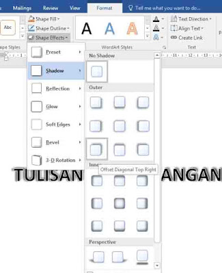 cara membuat background tulisan transparan di word