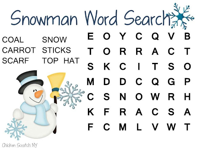 Easy Christmas word search free printable 1