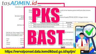 PKS dan BAST Bantuan Kuota Internet