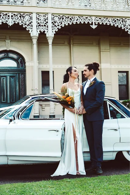 beckie g photography brisbane weddings black gown florals