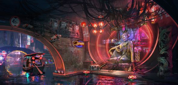 Fu Chenqi artstation arte ilustrações ficção científica fantasia cyberpunk