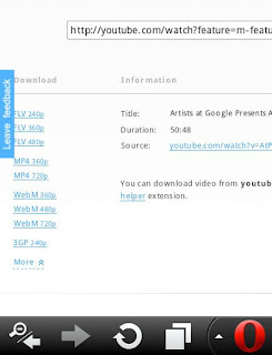 download Youtube Opera Mini