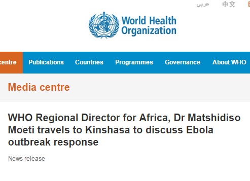 Resposta da OMS ao surto de Ebola no Congo