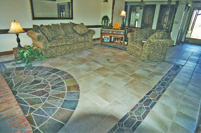 Natural stone floor