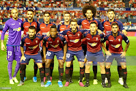 CLUB ATLÉTICO OSASUNA DE PAMPLONA. Temporada 2019-20. Rubén, Adrián López, Nacho Vidal, Oier, Aridane, David García. Rubén García, Estupiñán, Roberto Torres, Chimy Ávila, Fran Mérida. C. A. OSASUNA DE PAMPLONA 0 REAL BETIS BALOMPIÉ 0. 20/09/2019. Campeonato de Liga de 1ª División, jornada 5. Pamplona, Navarra, estadio de El Sadar (15.569 espectadores). GOLES: No hubo.