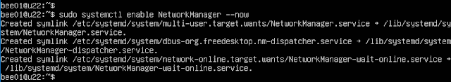 systemctl enable NetworkManager --now