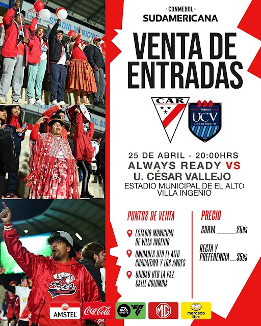 Venta de Entradas Always Ready vs Cesar Vallejo