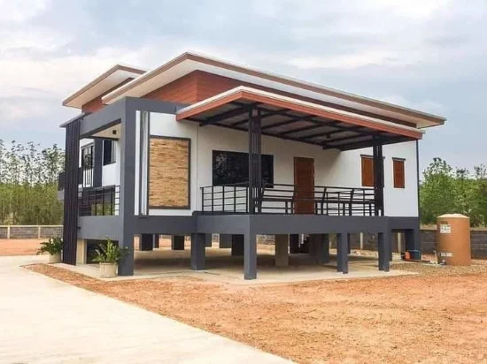 contoh rumah panggung beton minimalis