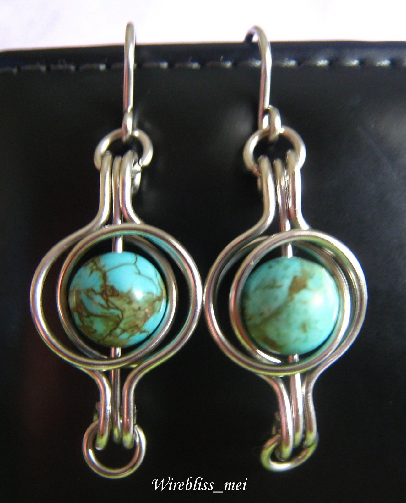 twice around the world (TAW) wire wrap earrings